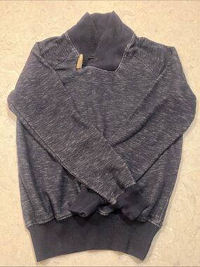 Zara Navy Heather Shawl Collar Pullover